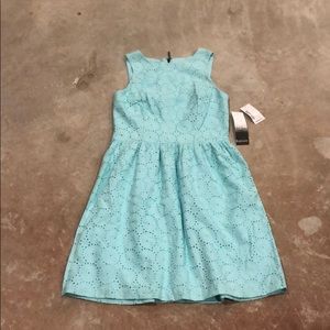 kensie blue splash dress